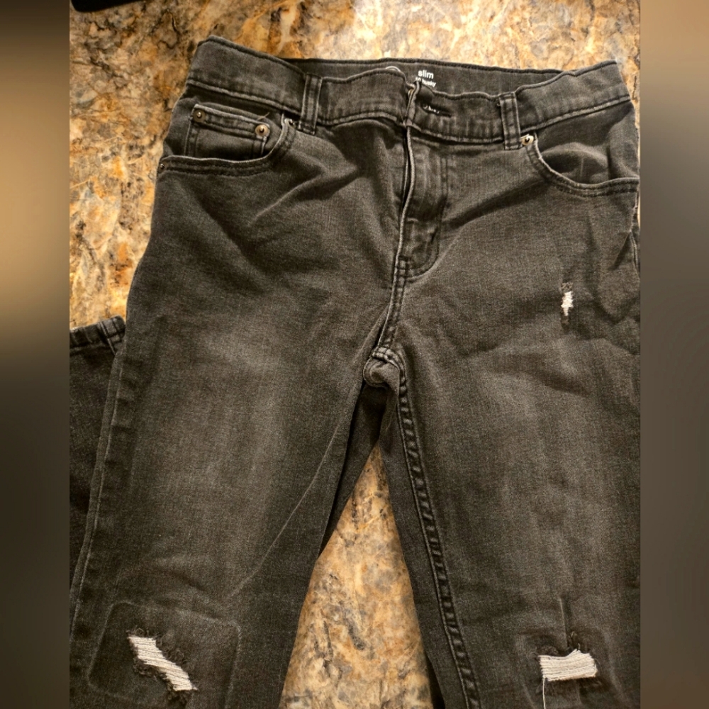 Wonder Nation 10 slim distressed jeans
